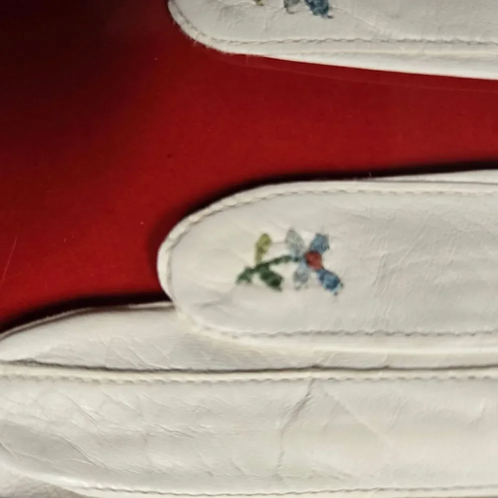 Striking Vintage Embroidered Kid Gloves